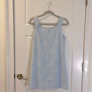 Cape Madras Light Blue Seersucker Dress. Size 6
